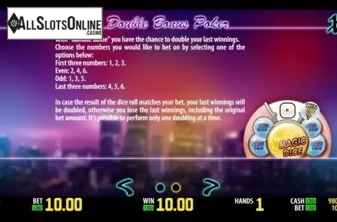 Gamble. Double Bonus Poker (World Match) from World Match