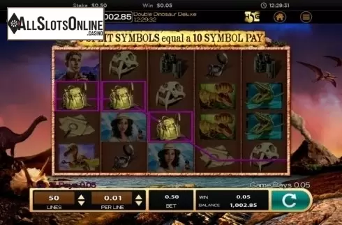 Win screen 3. Double Dinosaur Deluxe from High 5 Games