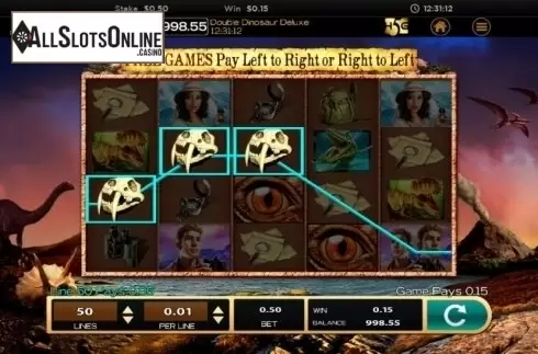 Win screen 5. Double Dinosaur Deluxe from High 5 Games