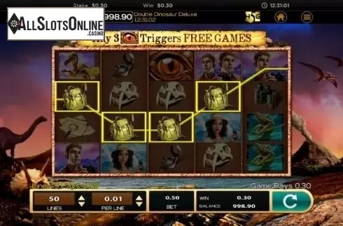 Win screen 7. Double Dinosaur Deluxe from High 5 Games