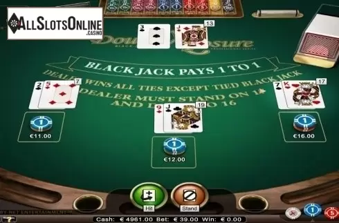 Game Screen. Double Exposure Blackjack Professional Series from NetEnt