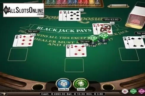 Game Screen. Double Exposure Blackjack Professional Series Low Limit from NetEnt