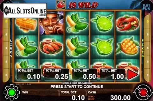 Reel screen. Double Hot Habanero from Casino Technology