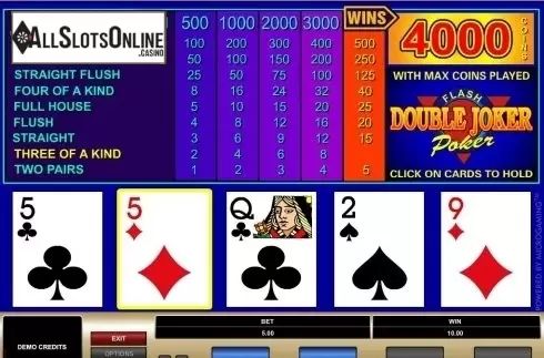 Game Screen. Double Joker (Microgaming) from Microgaming