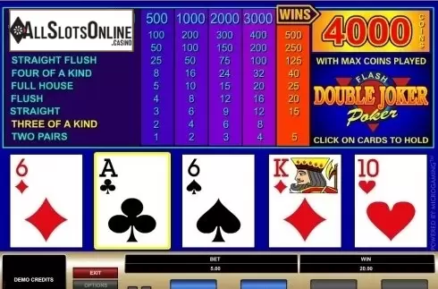 Game Screen. Double Joker (Microgaming) from Microgaming