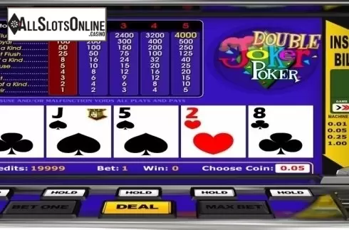 Game Screen. Double Joker Poker (Betsoft) from Betsoft
