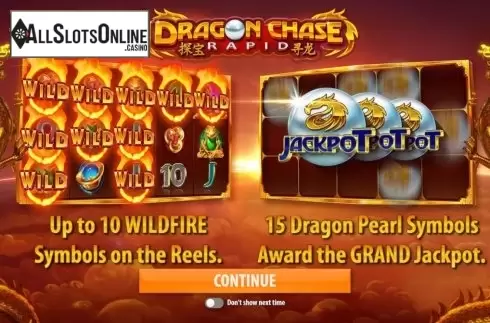 Start Screen. Dragon Chase Rapid from Quickspin