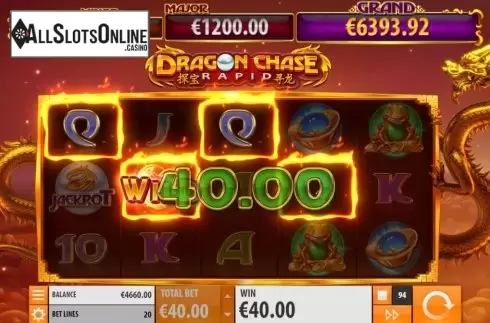 Win Screen 1. Dragon Chase Rapid from Quickspin