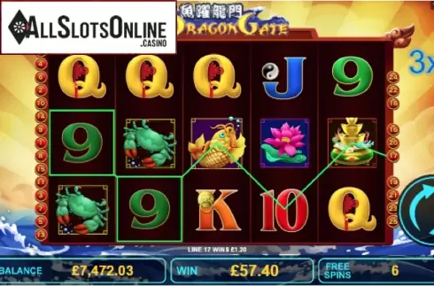 Intro Free spin screeen. Dragon Gate (GMW) from GMW