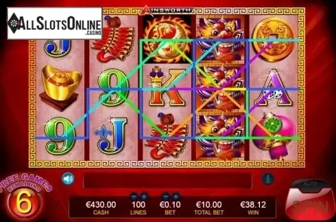Free spins feature screen 2. Dragon Lines from Ainsworth