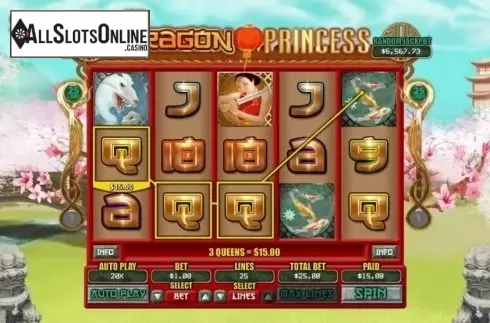 Win Screen. Dragon Princess (RTG) from RTG