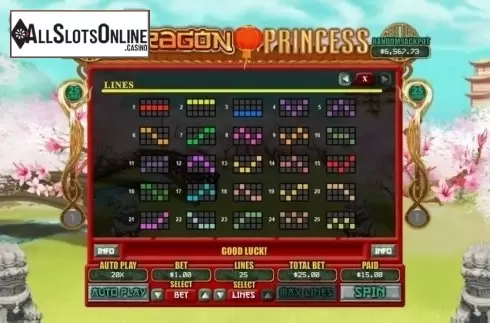 Lines. Dragon Princess (RTG) from RTG