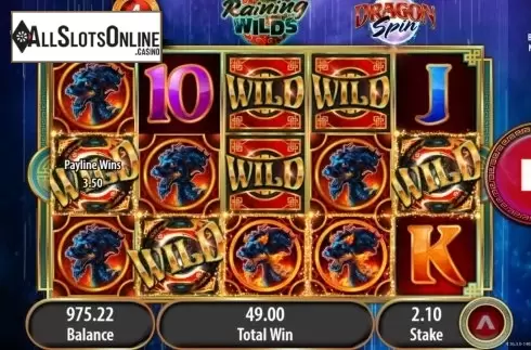 Free Games screen. Dragon Spin from Bally