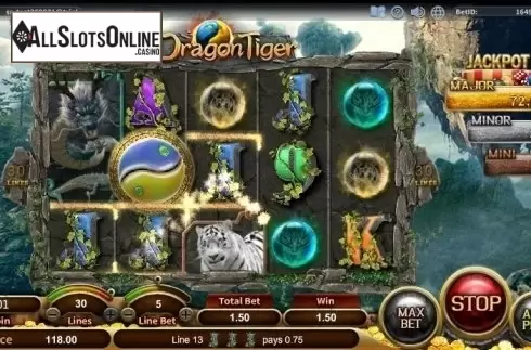 Win Screen. Dragon Tiger (SimplePlay) from SimplePlay
