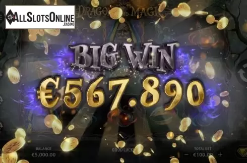 Big Win. Dragons And Magic from StakeLogic