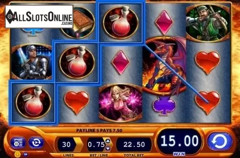 Win screen 2. Dragon's Inferno from WMS
