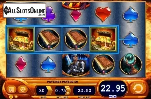 Wild Win screen. Dragon's Inferno from WMS