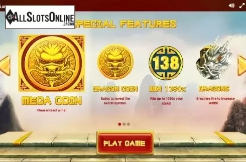 Paytable 1. Dragon's Luck from Red Tiger