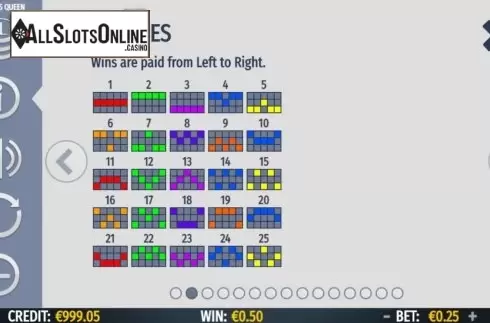 Paytable screen 2. Dragons Queen from Octavian Gaming
