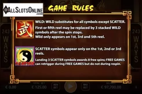 Symbols. Dragon's Way from KA Gaming