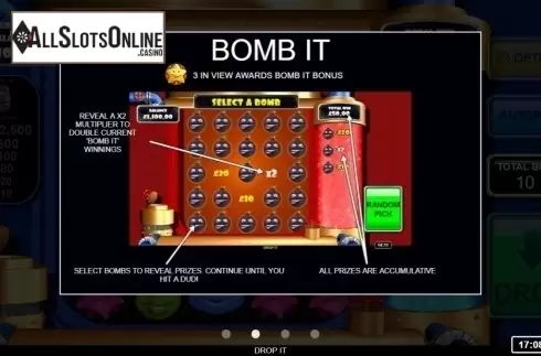 Paytable 2. Drop It! from Inspired Gaming