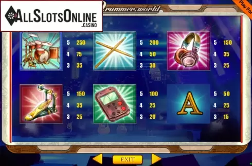 Screen7. Drummer World from Portomaso Gaming