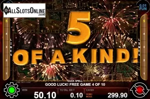 Win screen 2. Duck Spell from Casino Technology