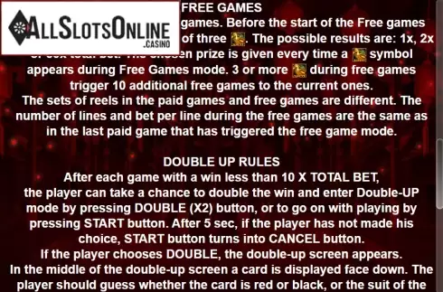 Paytable 3. Duck Spell from Casino Technology