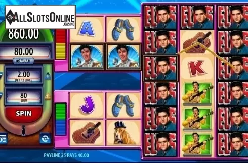 Wild Win screen. ELVIS: THE KING Lives from WMS