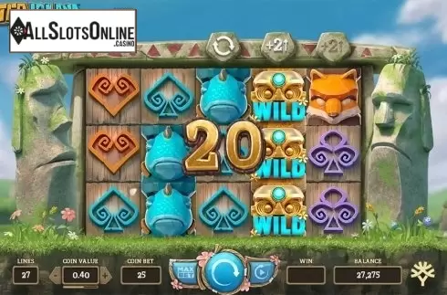 Win screen. Easter Island (Yggdrasil) from Yggdrasil