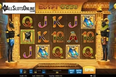 Reel screen. Egypt Gods from Evoplay Entertainment
