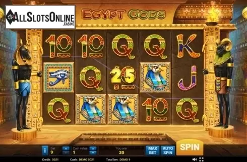 Win screen. Egypt Gods from Evoplay Entertainment