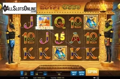 Wild Win screen. Egypt Gods from Evoplay Entertainment