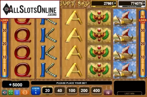 Reel Screen. Egypt Sky Egypt Quest from EGT