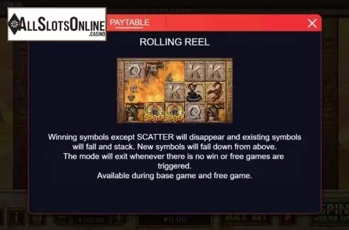 Paytable 1. Egyptian Treasure from XIN Gaming