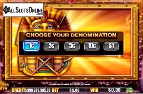Game Screen 1. Egyptian Wealth from Ainsworth