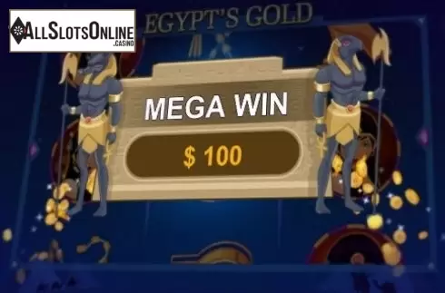 Mega Win Screen. Egypt's Gold from NetoPlay