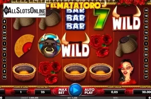 Reel Screen. El Mata Toro from Capecod Gaming