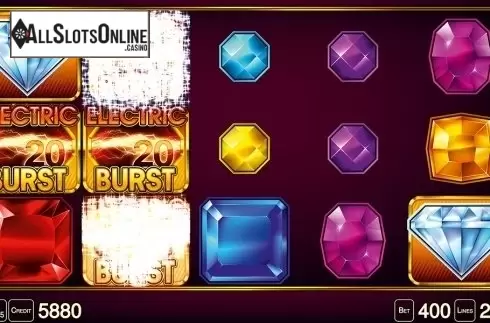Wild Win screen. Electric Burst 20 HD from Merkur