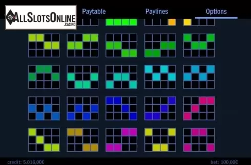 Paylines screen 2. Element Charms from Swintt