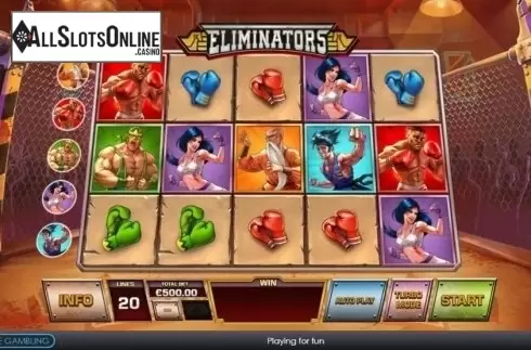 Reel Screen. Eliminators from Playtech