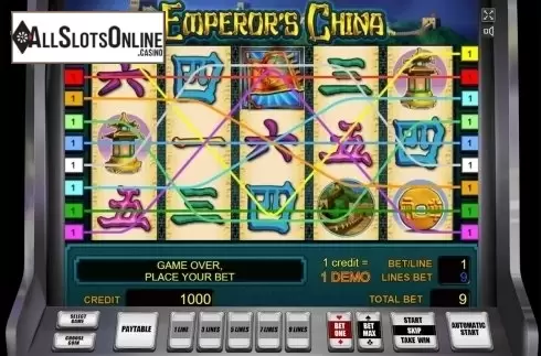 Reels screen. Emperor's China from Novomatic
