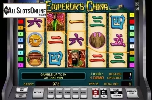 Game workflow . Emperor's China from Novomatic