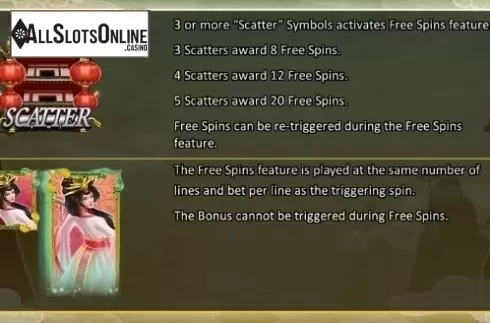 Paytable 3. Empress of the Jade Sword from Microgaming