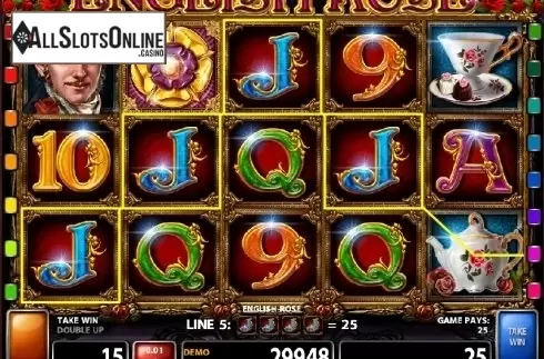 Screen 3. English Rose from Casino Technology
