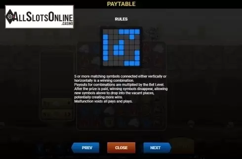 Paytable 4. Epic Gladiators from Evoplay Entertainment