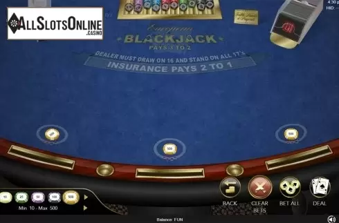 Game workflow . European Blackjack (Espresso Games) from Espresso Games