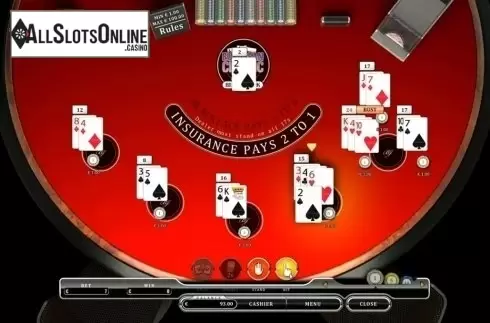 Game Screen. European Classic Blackjack MH from Oryx