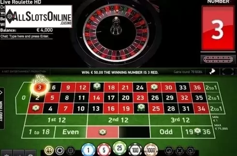 Game Screen. European VIP Roulette Live Casino (NetEnt) from NetEnt