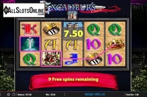 Free Spins. Excalibur's Choice from Barcrest